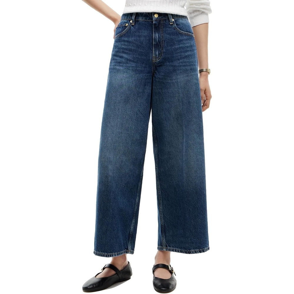 image:imageTommy Hilfiger Womens High Rise Wide Leg Jeans with StretchVin