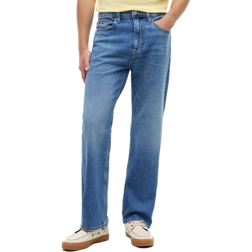 image:imageTommy Jeans Mens Regular Straight Stretch JeansDenim Medium