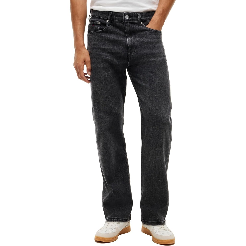 image:imageTommy Jeans Mens Regular Straight Stretch JeansDenim Washed Black