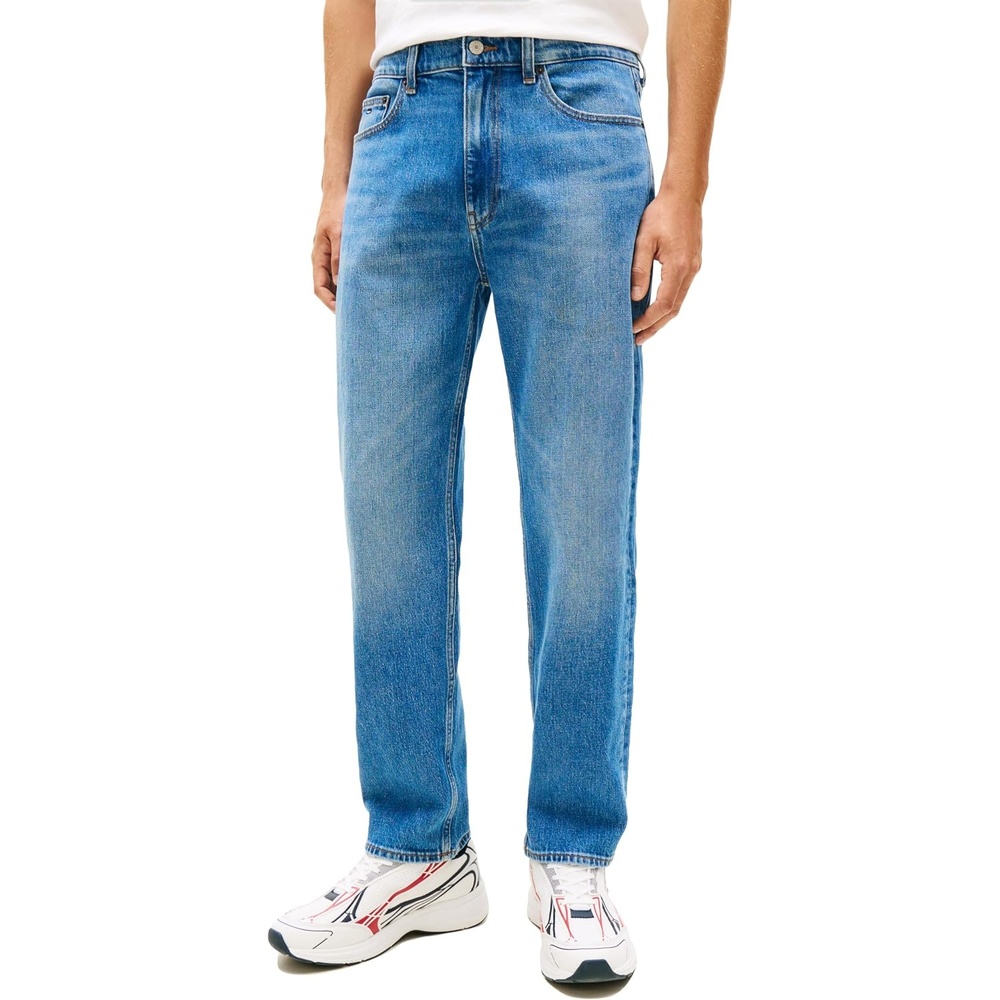 image:imageTommy Jeans Mens Regular Tapered Stretch JeansDenim Mid Indigo