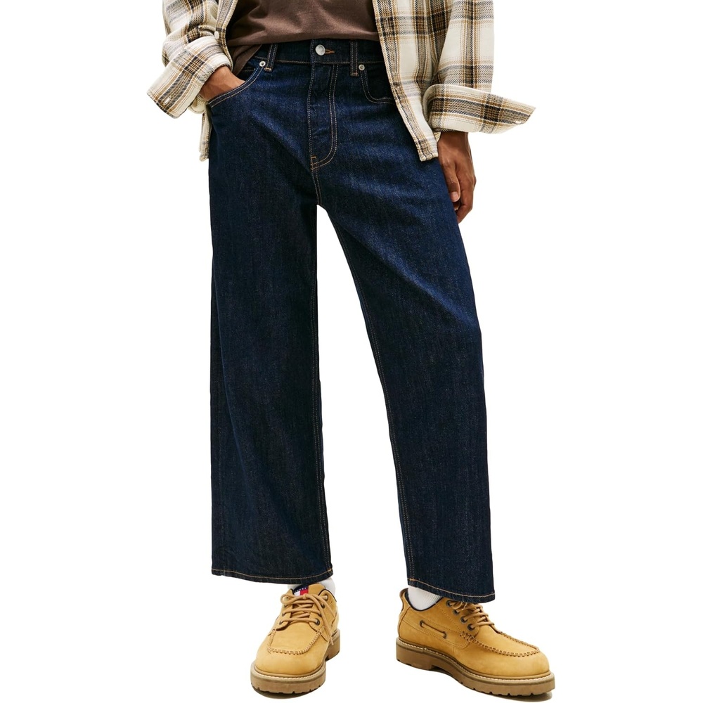 image:imageTommy Jeans Mens Relaxed Straight Stretch JeansDenim Dark