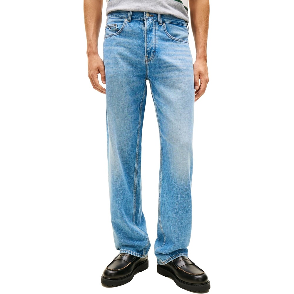 image:imageTommy Jeans Mens Relaxed Straight Stretch JeansDenim Light