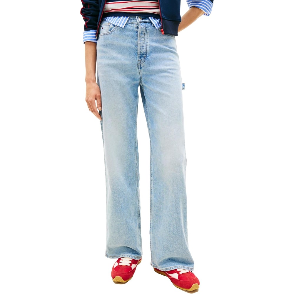 image:imageTommy Jeans Womens Claire High Rise Wide Leg JeansDenim Light Wash