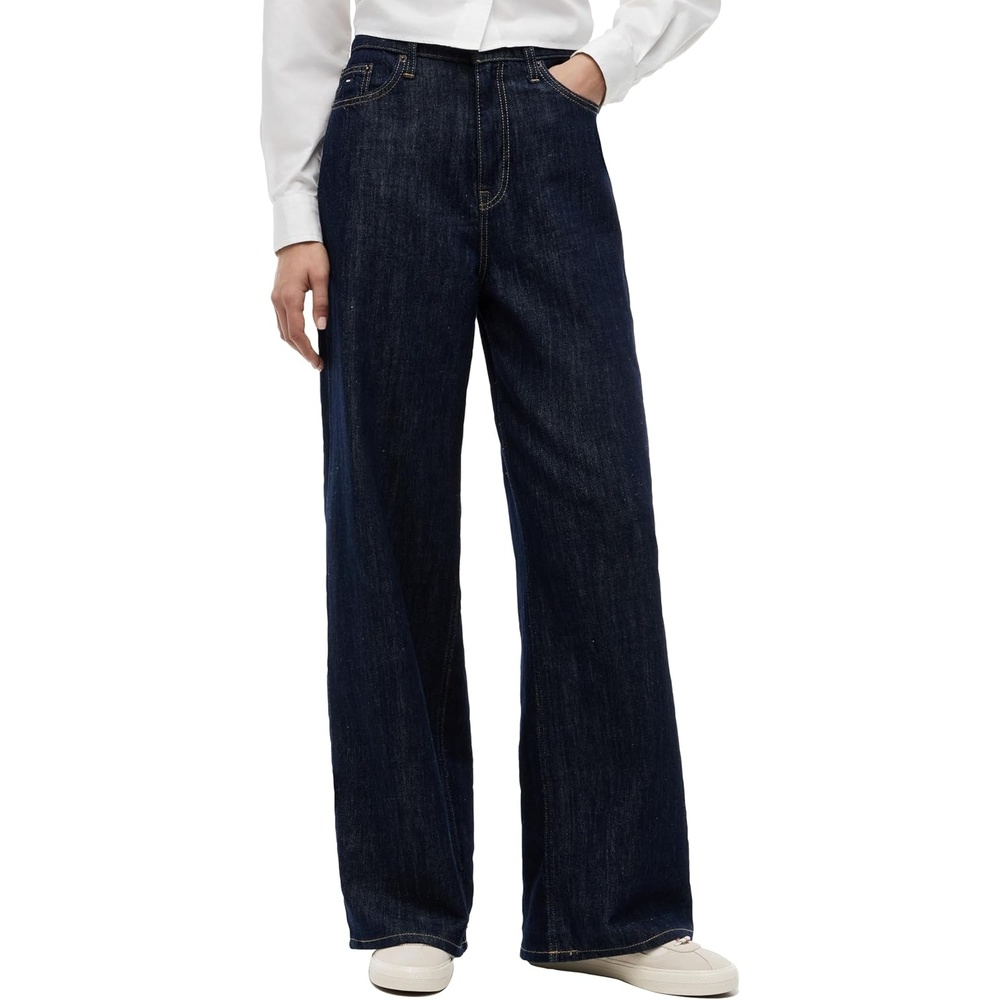 image:imageTommy Jeans Womens Claire High Rise Wide Leg JeansDenim Ultra Dark