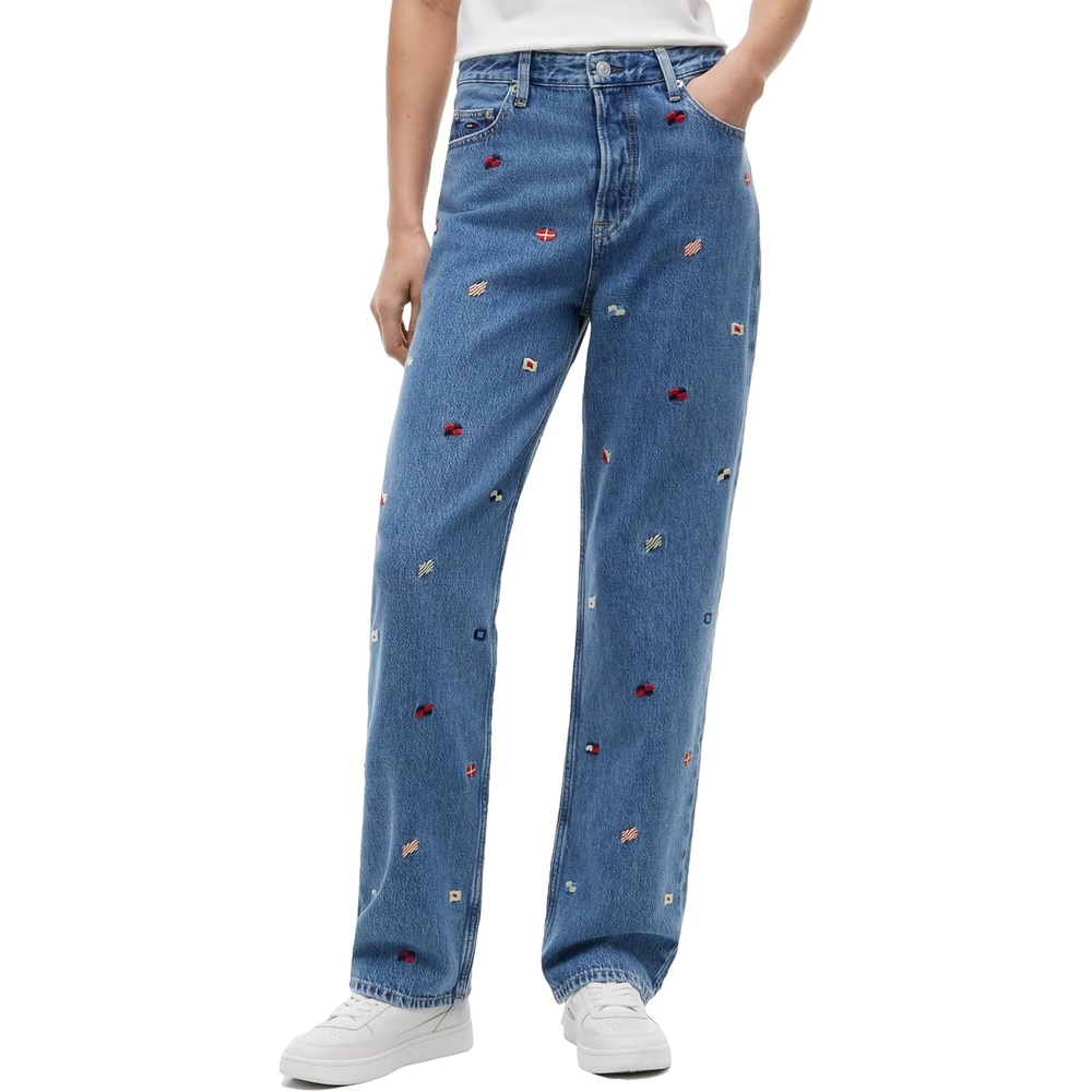 image:imageTommy Jeans Womens Layla High Rise Slim Straight JeansDenim MediumAoe