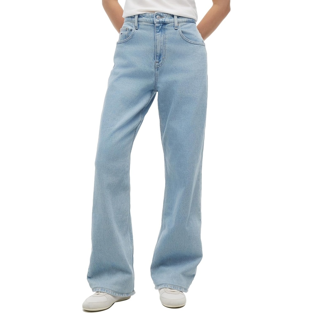 image:imageTommy Jeans Womens Mia Mid Rise Relaxed Straight JeansDenim Light