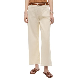 Tommy Hilfiger Women’s High Rise Wide Leg Jeans with Stretch(Muslin)