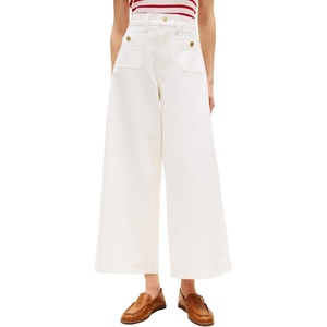 Tommy Hilfiger Women’s High Rise Wide Leg Jeans with Stretch(Optic White)