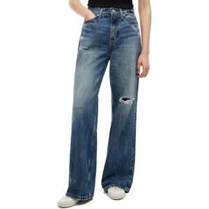 Tommy Jeans Women’s Claire High Rise Wide Leg Jeans(Denim Mid Blue)