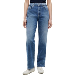 Tommy Jeans Women’s Layla High Rise Slim Straight Jeans(Denim Mid Blue)