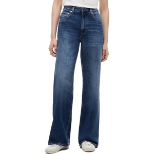 Tommy Jeans Women’s Mia Mid Rise Relaxed Straight Jeans(Denim Dark Wash)
