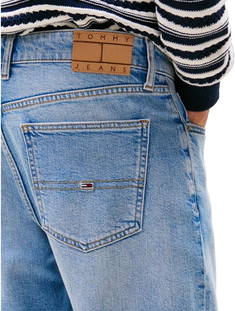 image:imageTommy Jeans Mens Relaxed Tapered Stretch JeansDenim Light