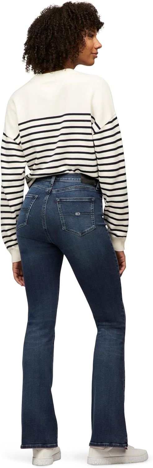 image:imageTommy Jeans Womens Sylvia High Rise Flare JeansDenim Washed Blue Black