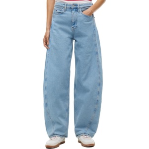 Tommy Jeans Women’s Ella Mid Rise Barrel Leg Jeans(Denim Light)