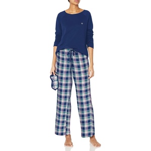 Tommy Hilfiger Women’s Top and Flannel Pant Bottom Pajama Set Pj(Ms Molly Plaid)