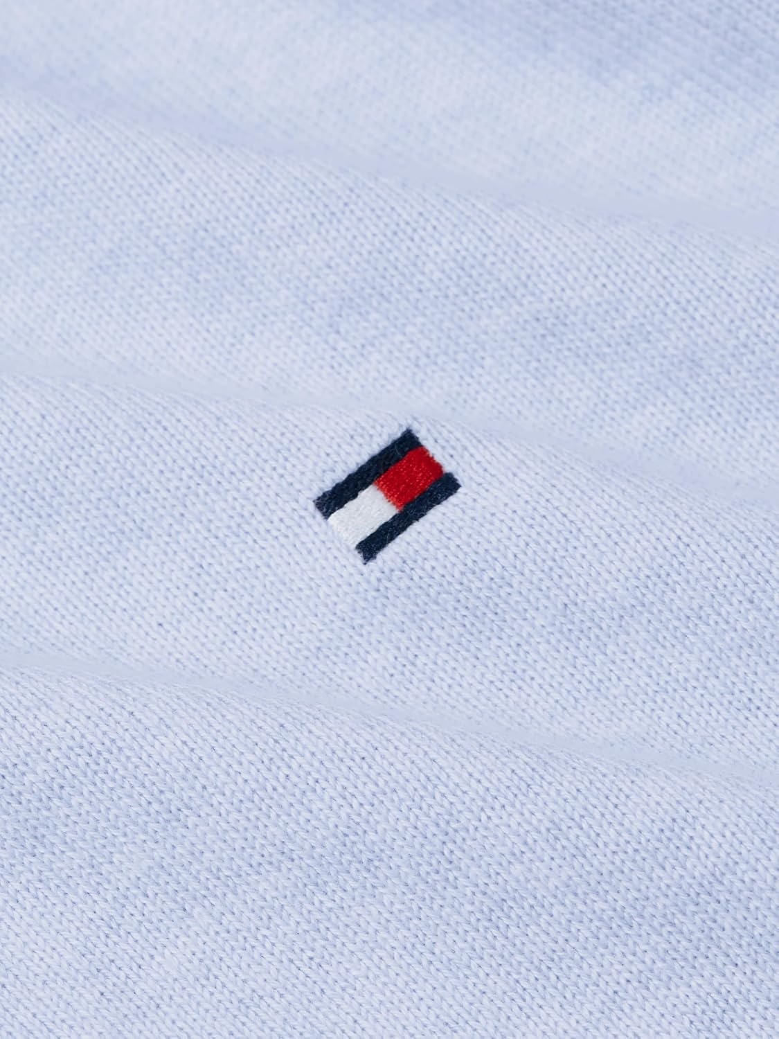 image:imageTommy Hilfiger Mens Cotton Solid V Neck Sweater Lightweight PulloverSky Blue Heather