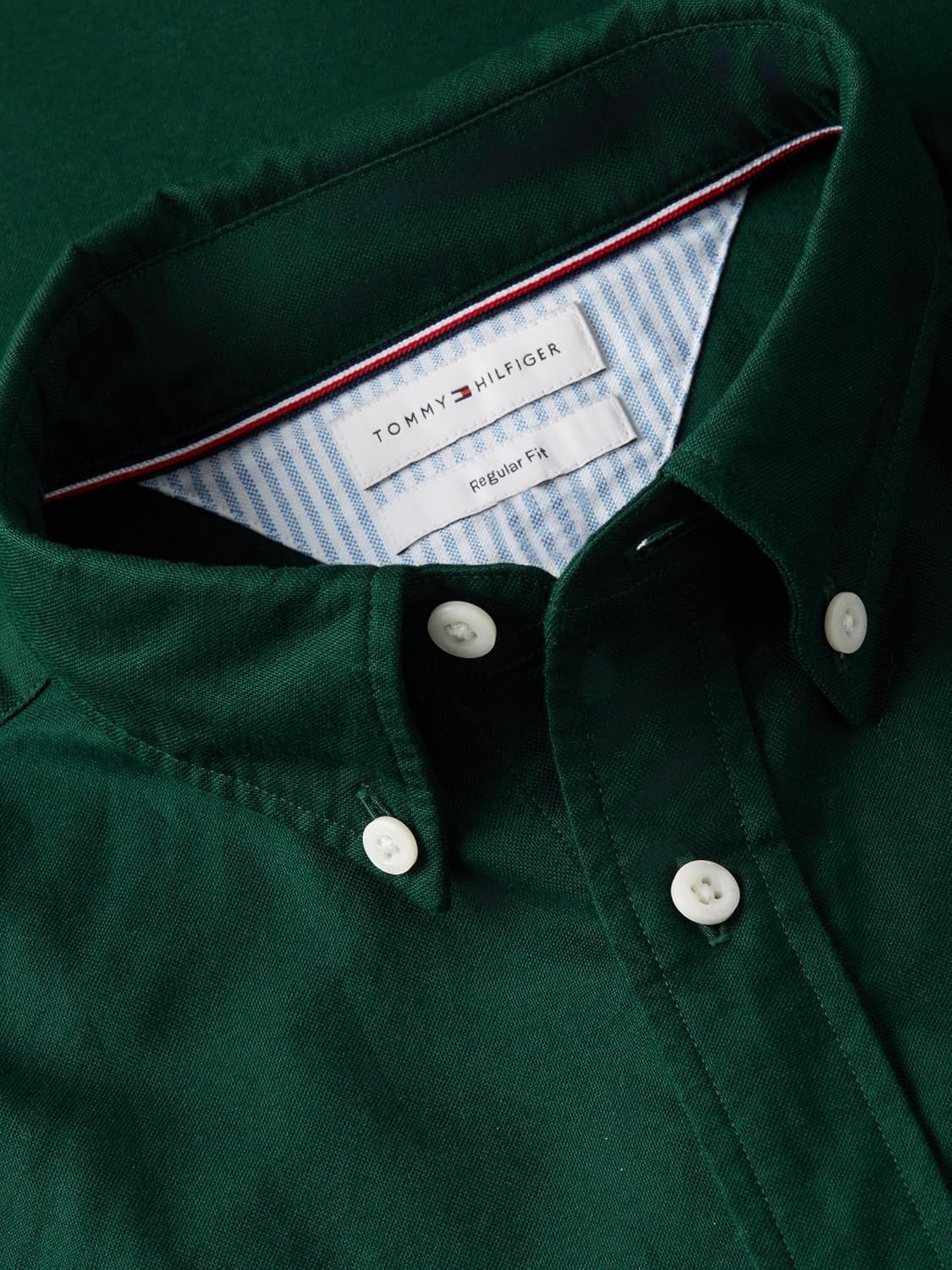 image:imageTommy Hilfiger Mens Long Sleeve Oxford Shirts in Regular Fit Mens Button Down Shirts Also Available in Big and TallHunter Hunter Solid