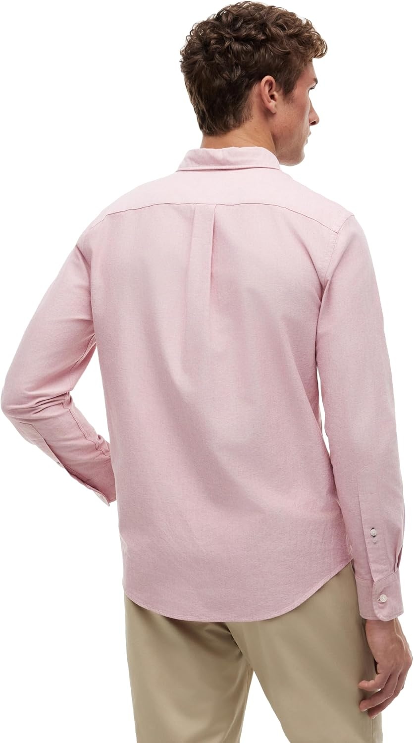 image:imageTommy Hilfiger Mens Long Sleeve Oxford Shirts in Regular Fit Mens Button Down Shirts Also Available in Big and TallMedium Red