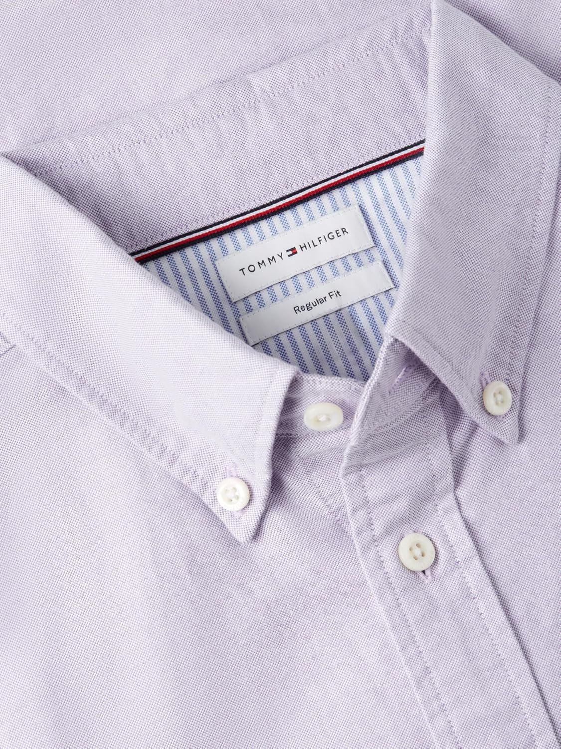 image:imageTommy Hilfiger Mens Long Sleeve Oxford Shirts in Regular Fit Mens Button Down Shirts Also Available in Big and TallMonarch Purple