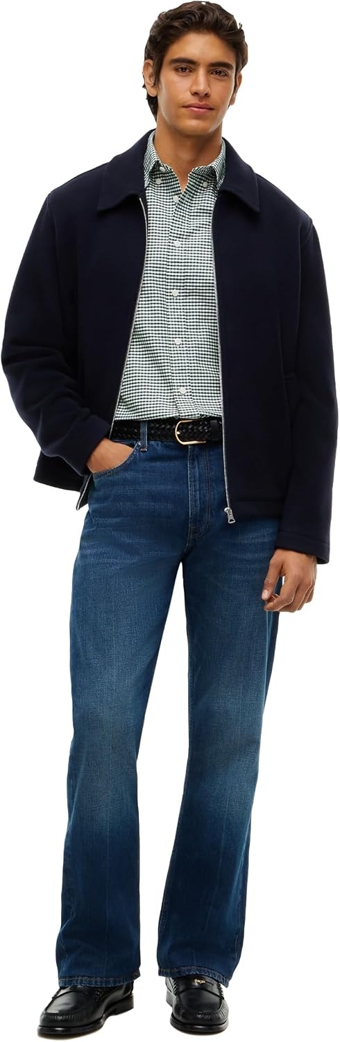 image:imageTommy Hilfiger Mens Long Sleeve Oxford Shirts in Regular Fit Mens Button Down Shirts Also Available in Big and TallOrnamental Green Multi Check