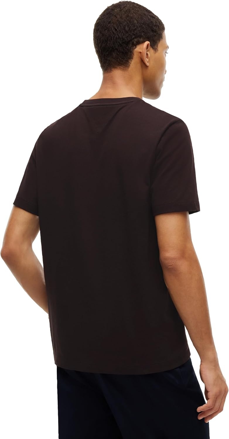 image:imageTommy Hilfiger Mens Short Sleeve Cotton Crewneck TShirts in Regular FitChocolate
