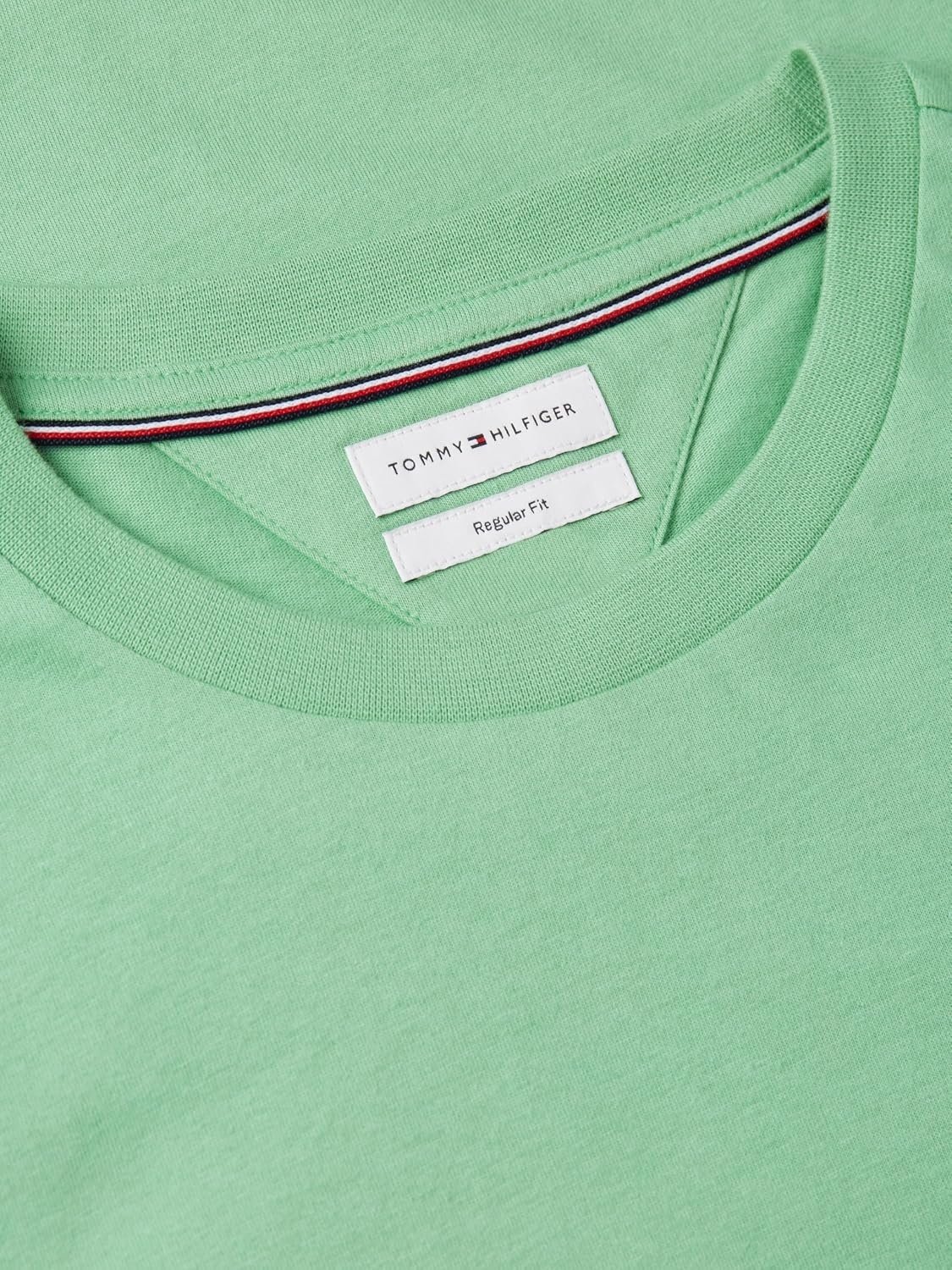 image:imageTommy Hilfiger Mens Short Sleeve Cotton Crewneck TShirts in Regular FitCut Grass