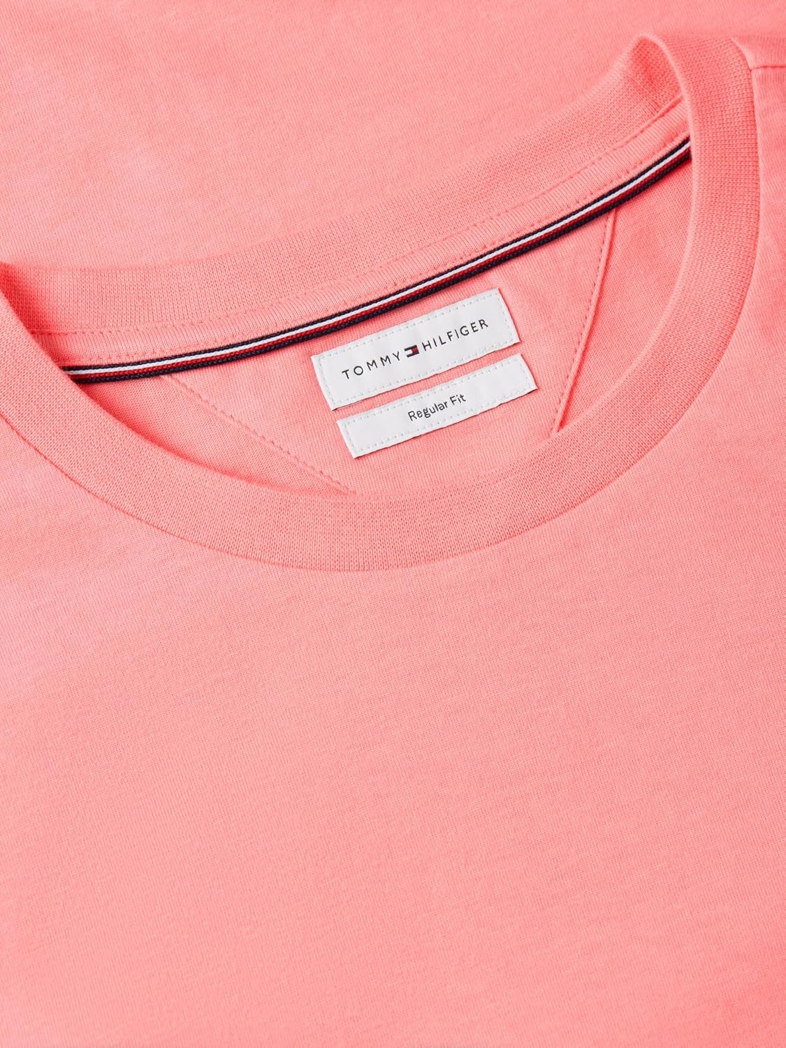 image:imageTommy Hilfiger Mens Short Sleeve Cotton Crewneck TShirts in Regular FitDoll Pink