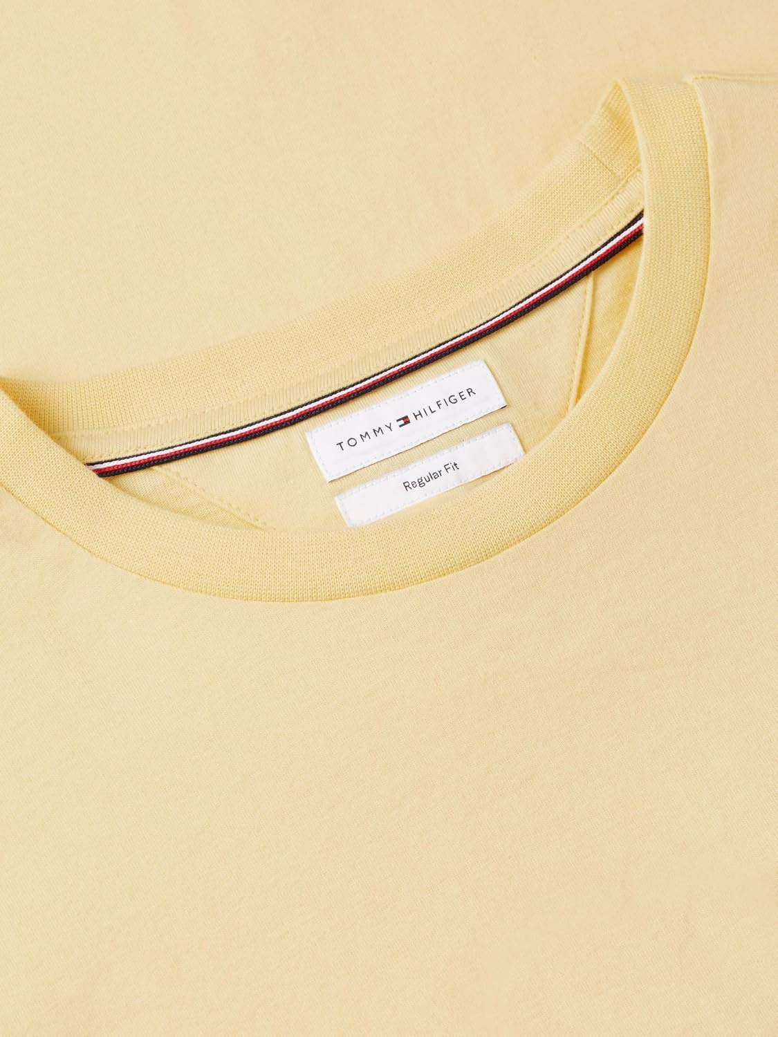 image:imageTommy Hilfiger Mens Short Sleeve Cotton Crewneck TShirts in Regular FitLight Daffodil