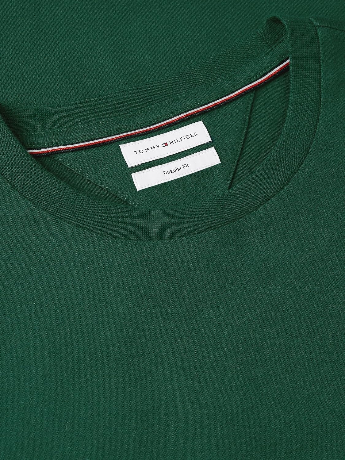 image:imageTommy Hilfiger Mens Short Sleeve Cotton Crewneck TShirts in Regular FitOrnamental Green