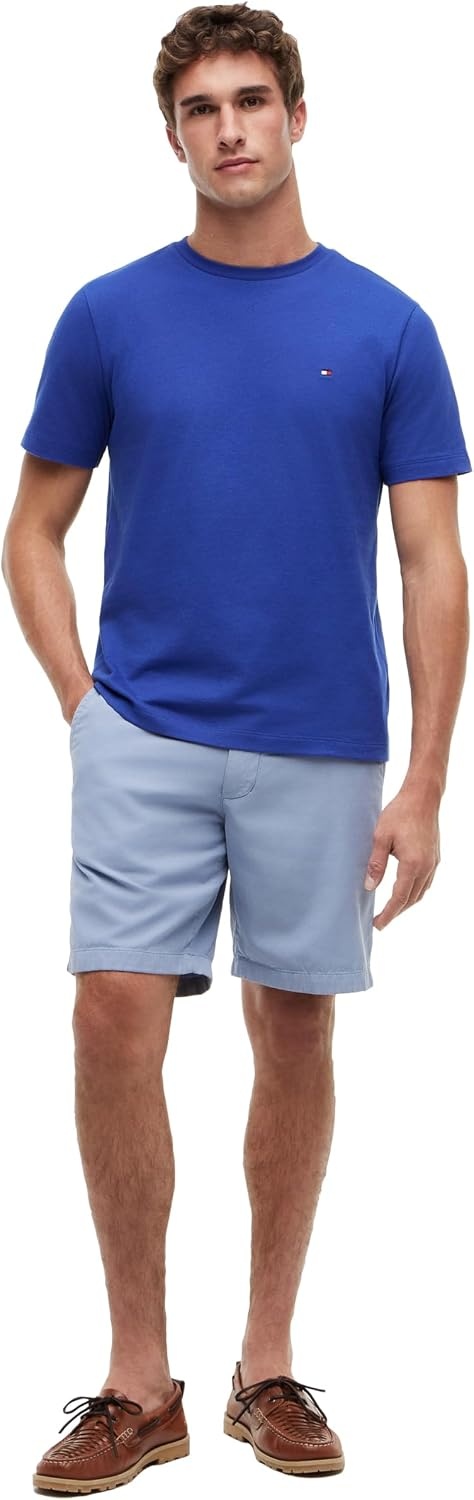 image:imageTommy Hilfiger Mens Short Sleeve Cotton Crewneck TShirts in Regular FitPigment Blue