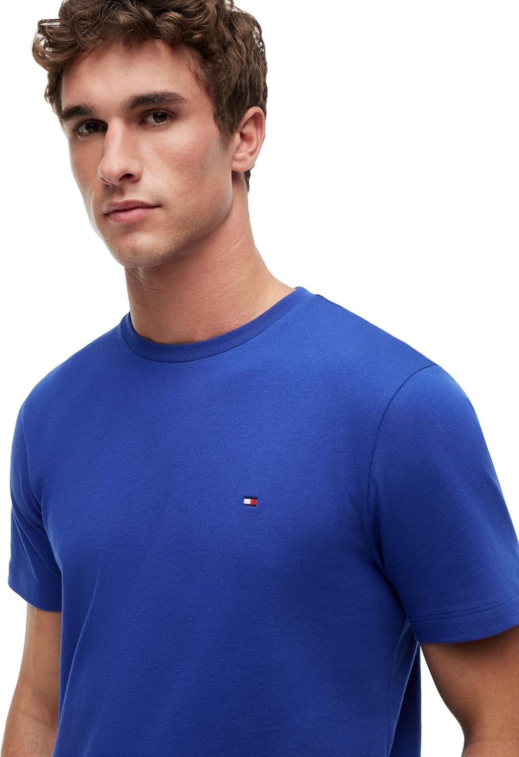 image:imageTommy Hilfiger Mens Short Sleeve Cotton Crewneck TShirts in Regular FitPigment Blue