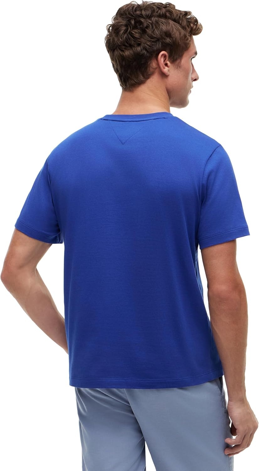 image:imageTommy Hilfiger Mens Short Sleeve Cotton Crewneck TShirts in Regular FitPigment Blue