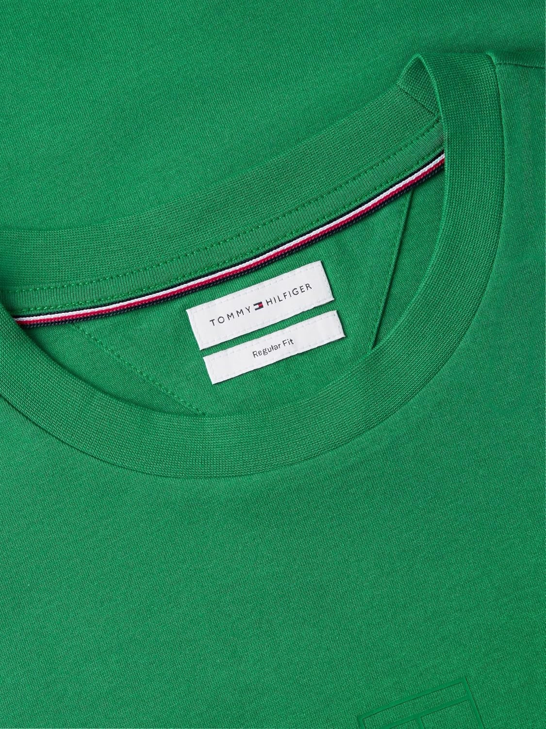 image:imageTommy Hilfiger Mens Short Sleeve Cotton Crewneck Tonal Logo Graphic TShirtsAlaskan Green