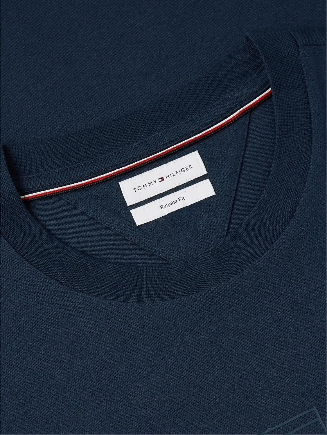 image:imageTommy Hilfiger Mens Short Sleeve Cotton Crewneck Tonal Logo Graphic TShirtsCarbon Navy