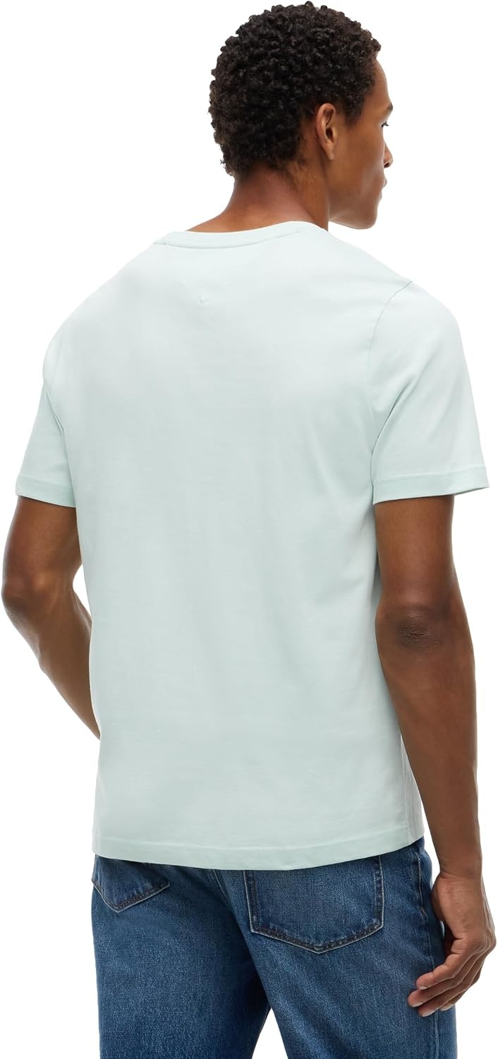 image:imageTommy Hilfiger Mens Short Sleeve Cotton Crewneck Tonal Logo Graphic TShirtsMinty Essence