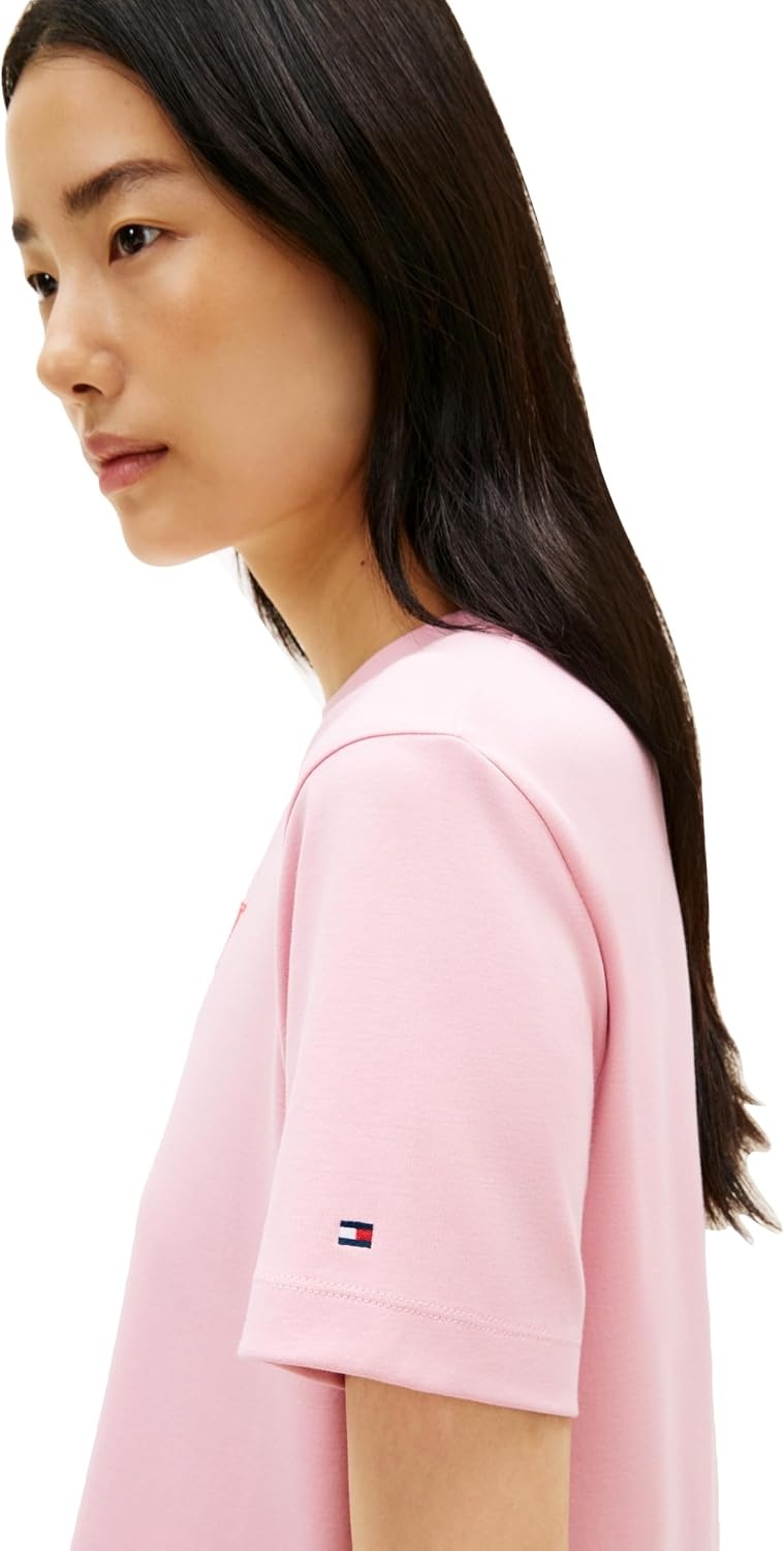 image:imageTommy Hilfiger Womens Short Sleeve Cotton Graphic Logo Crew Neck TShirtsBonita Pink