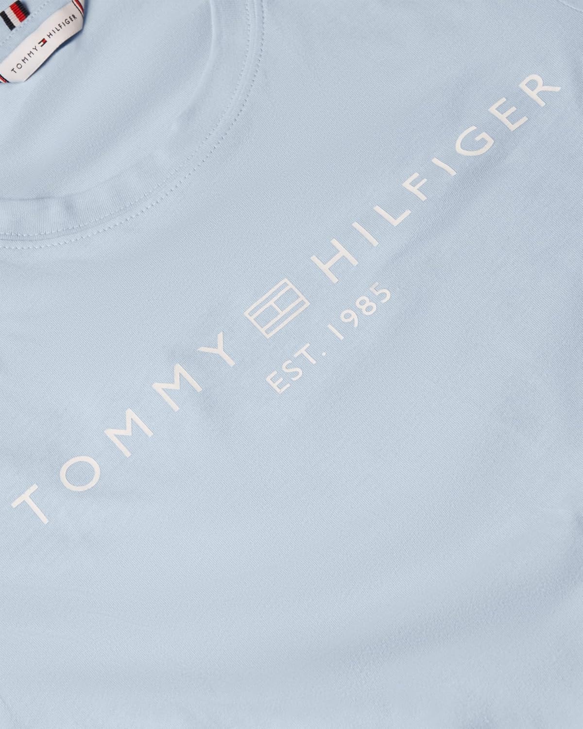 image:imageTommy Hilfiger Womens Short Sleeve Cotton Graphic Logo Crew Neck TShirtsBreezy Blue