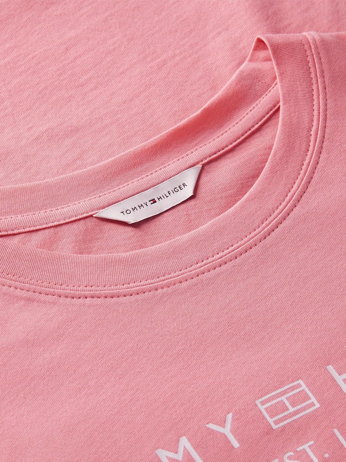 image:imageTommy Hilfiger Womens Short Sleeve Cotton Graphic Logo Crew Neck TShirtsCarnation Pink