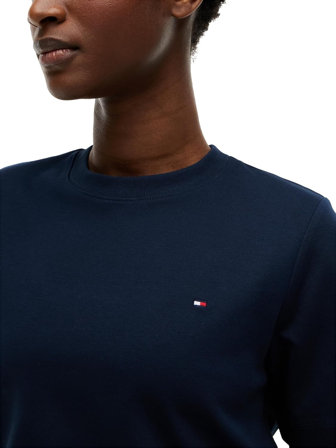 image:imageTommy Hilfiger Womens Short Sleeve Cotton Graphic Logo Crew Neck TShirtsDark Blue