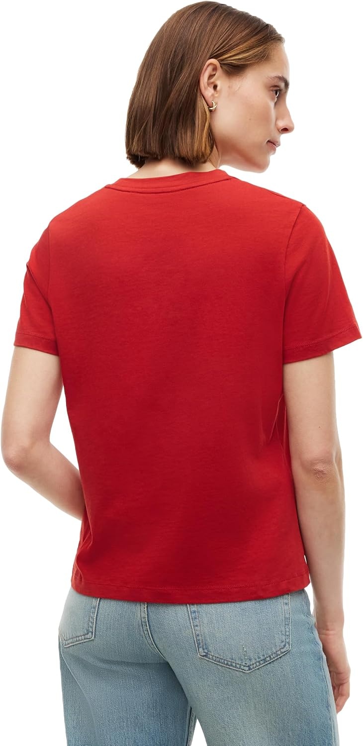 image:imageTommy Hilfiger Womens Short Sleeve Cotton Graphic Logo Crew Neck TShirtsDark Magma