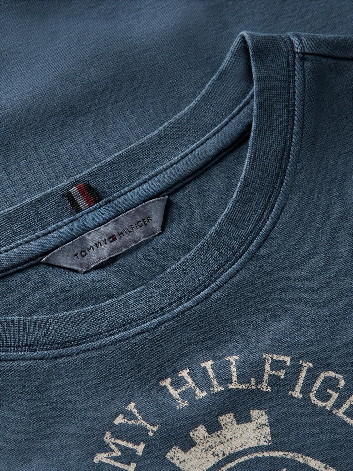 image:imageTommy Hilfiger Womens Short Sleeve Cotton Graphic Logo Crew Neck TShirtsDark Night NavyCrest