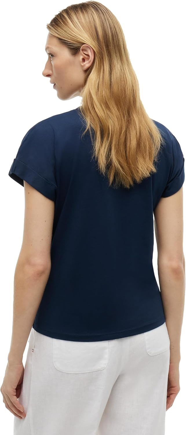 image:imageTommy Hilfiger Womens Short Sleeve Cotton Graphic Logo Crew Neck TShirtsDark Night NavyScript