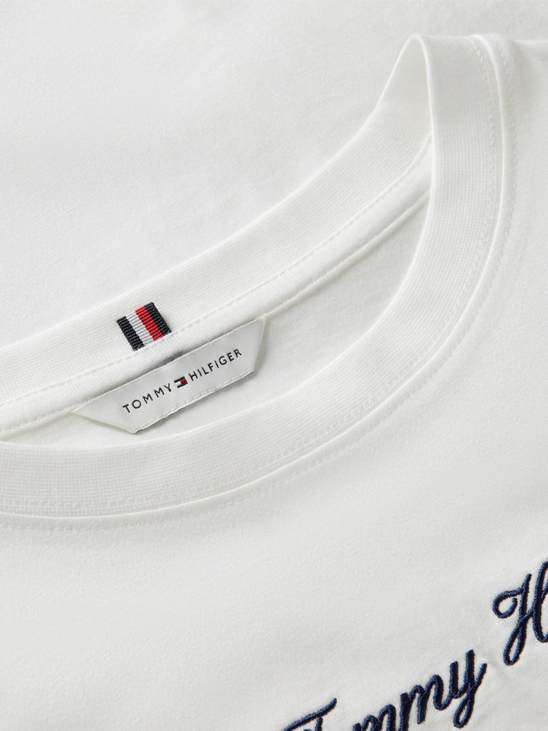 image:imageTommy Hilfiger Womens Short Sleeve Cotton Graphic Logo Crew Neck TShirtsEcruScript