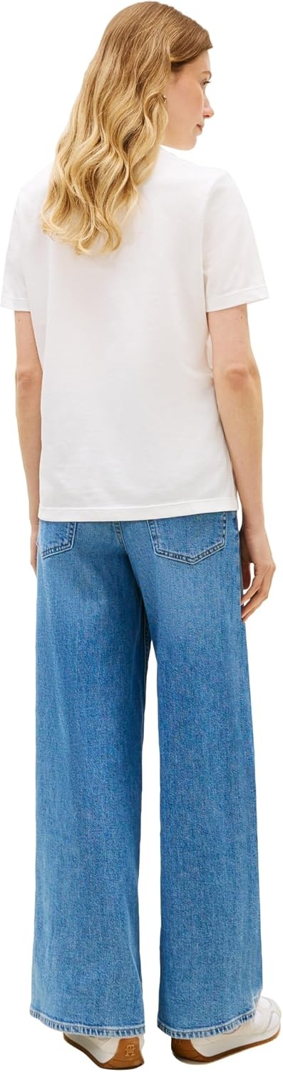 image:imageTommy Hilfiger Womens Short Sleeve Cotton Graphic Logo Crew Neck TShirtsEcruSilver