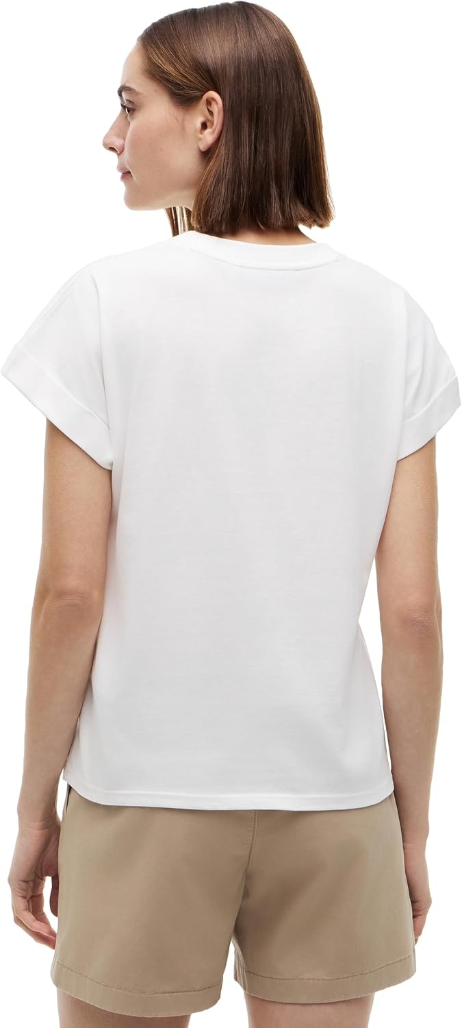 image:imageTommy Hilfiger Womens Short Sleeve Cotton Graphic Logo Crew Neck TShirtsEcruYellow