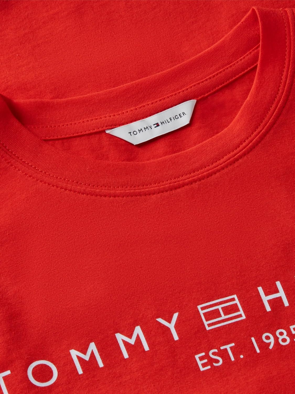 image:imageTommy Hilfiger Womens Short Sleeve Cotton Graphic Logo Crew Neck TShirtsFire Red