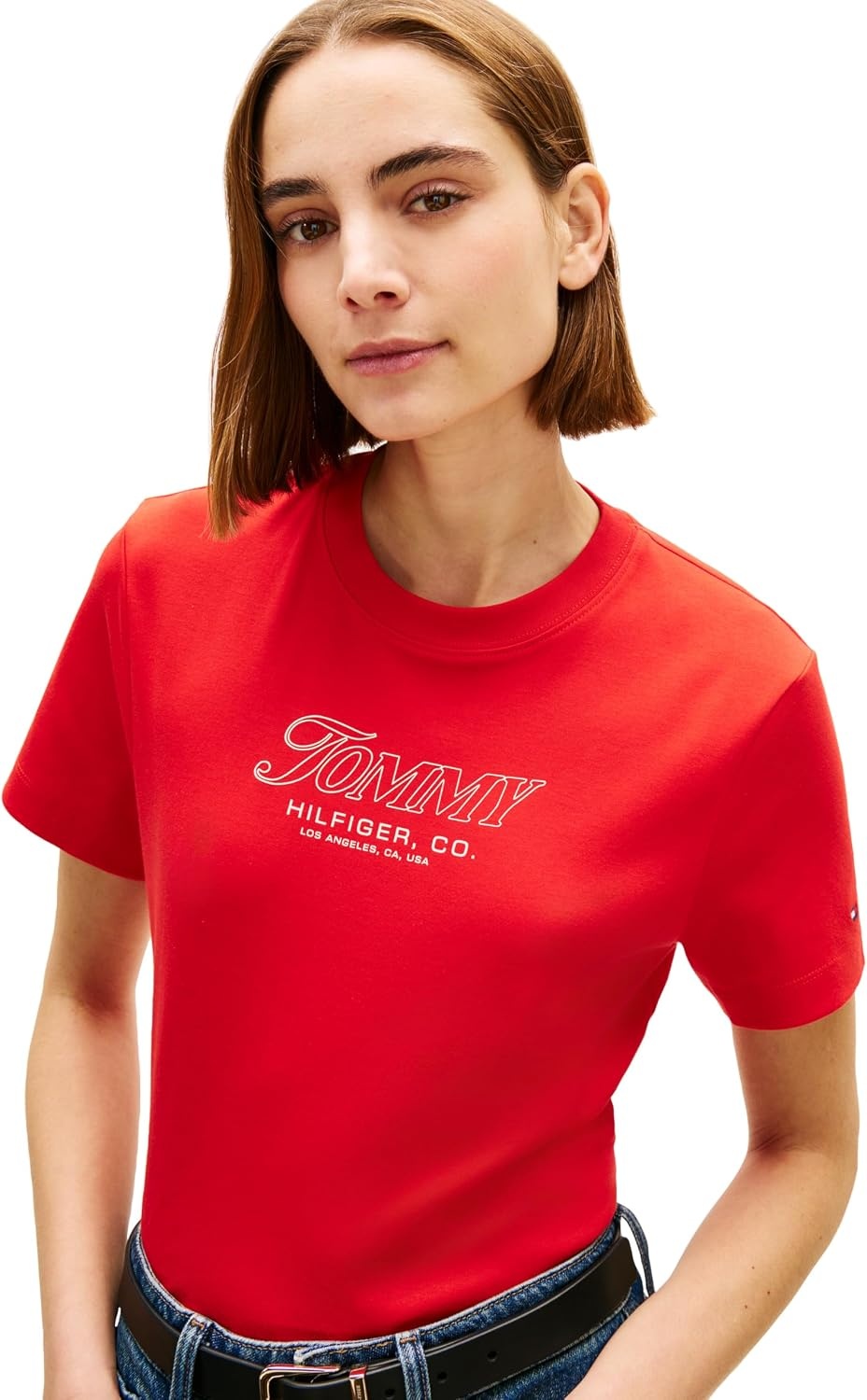 image:imageTommy Hilfiger Womens Short Sleeve Cotton Graphic Logo Crew Neck TShirtsFireworks