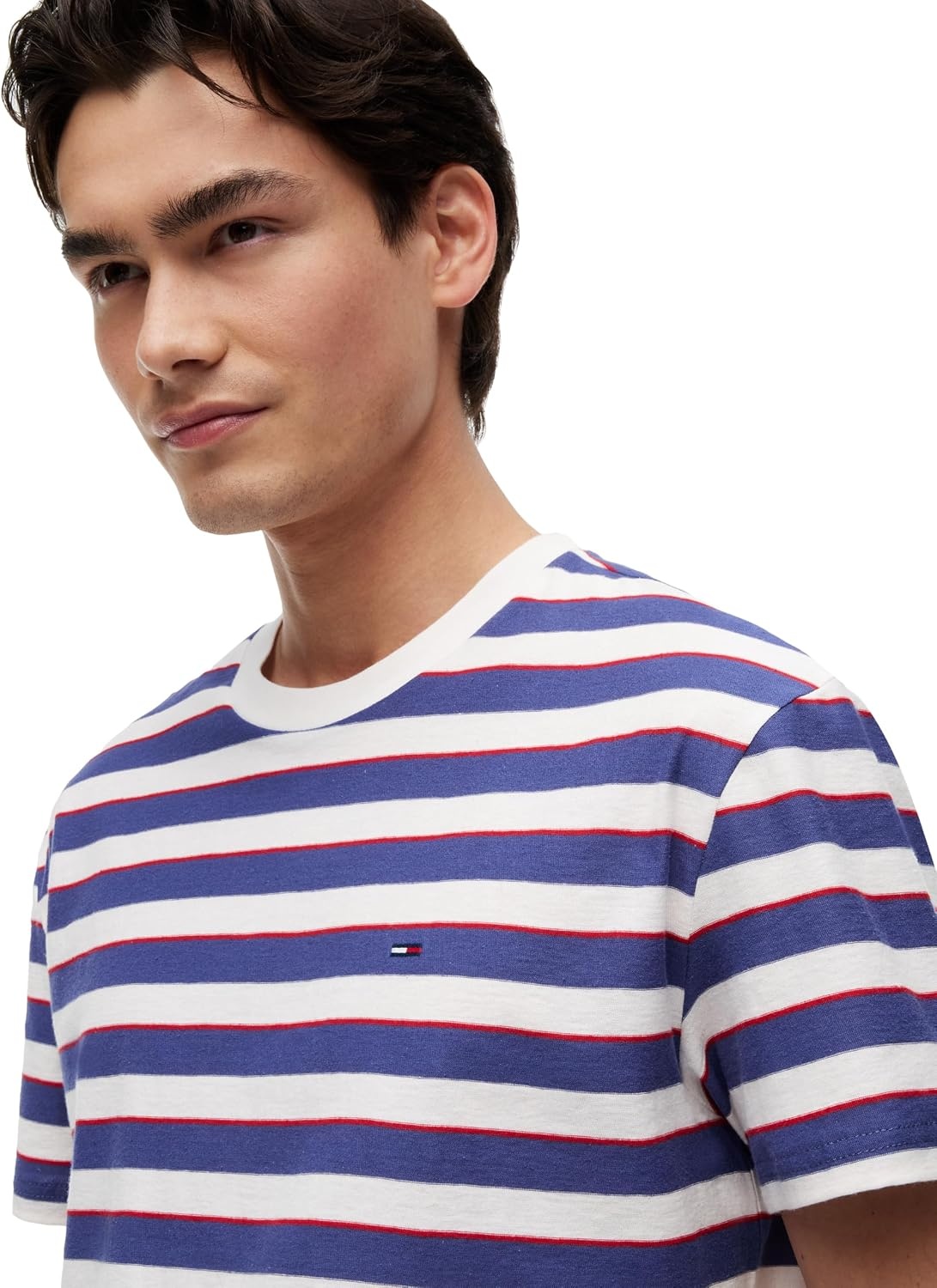 image:imageTommy Jeans Mens Short Sleeve Cotton Graphic TShirtsBlue Storm Stripe