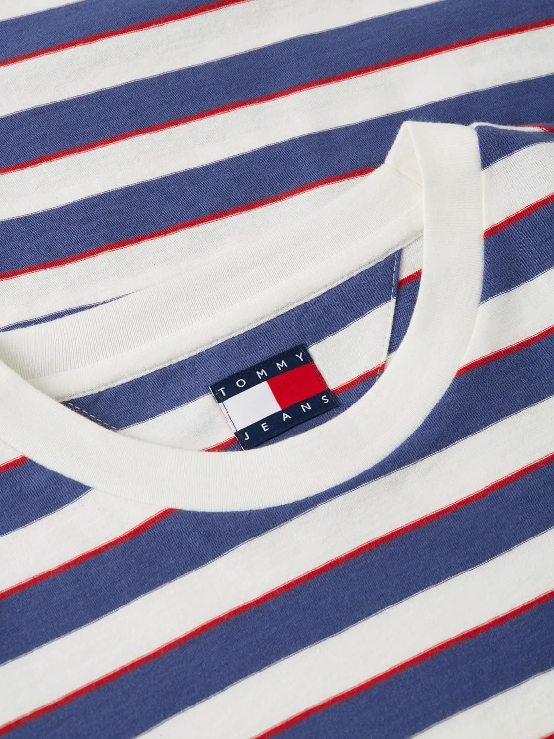 image:imageTommy Jeans Mens Short Sleeve Cotton Graphic TShirtsBlue Storm Stripe