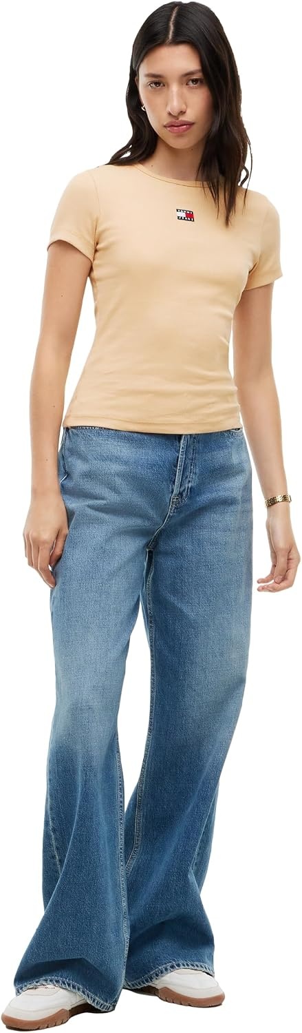 image:imageTommy Jeans Womens Graphic Tee with Embroidered Flag DetailSunday Pastry